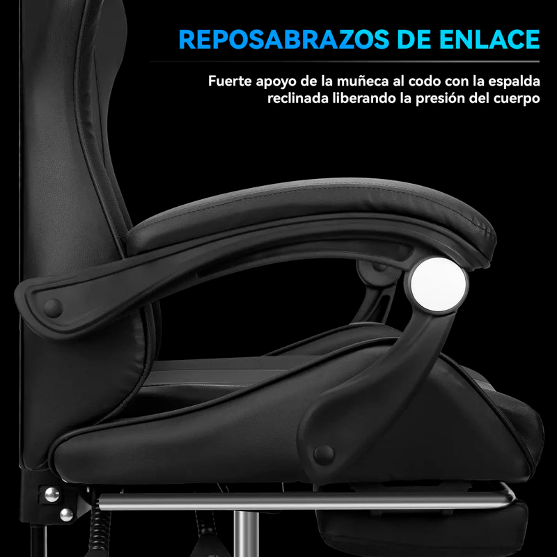 Silla Gamer Vidita Gx2000 Ergonómica Presidencial Reclinable Con Reposapiés Videojuego Pc Professional