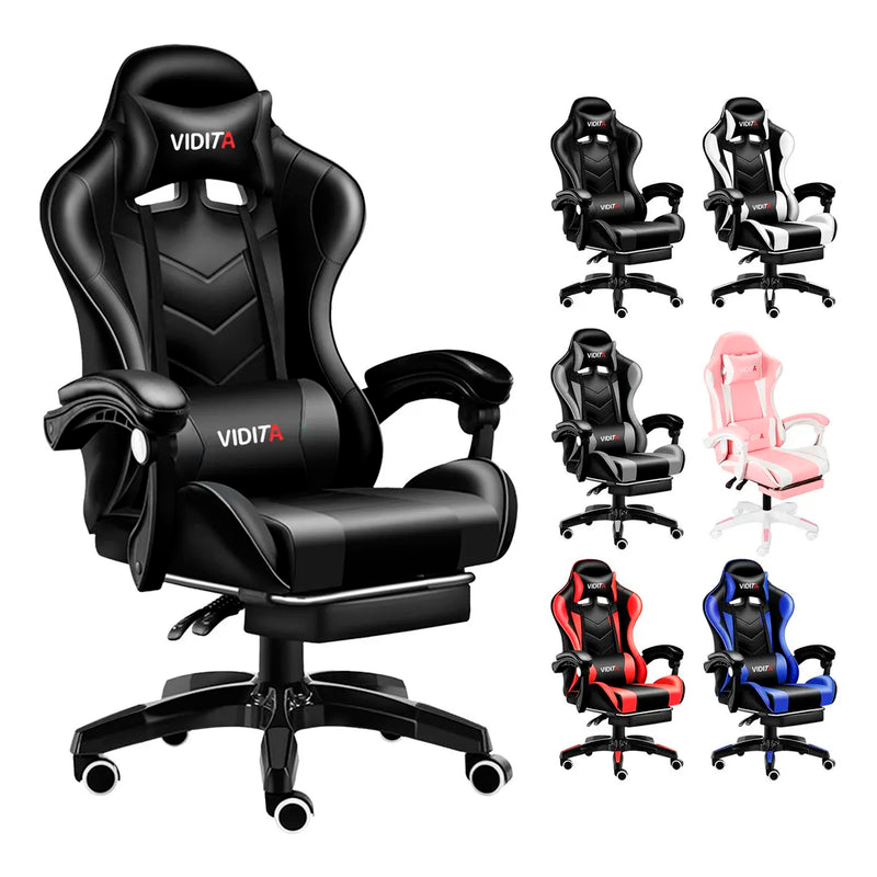 Silla Gamer Vidita Gx2000 Ergonómica Presidencial Reclinable Con Reposapiés Videojuego Pc Professional