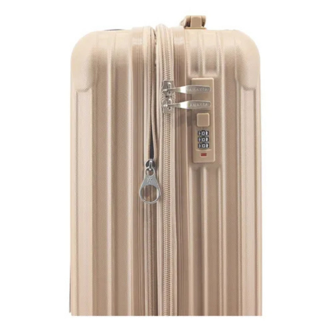 (Promoción 🔥) Valija Amayra Carry On Para Cabina Viaje Avión Equipaje Mujer 20 Pulgadas Reforzada 4 Ruedas 360°