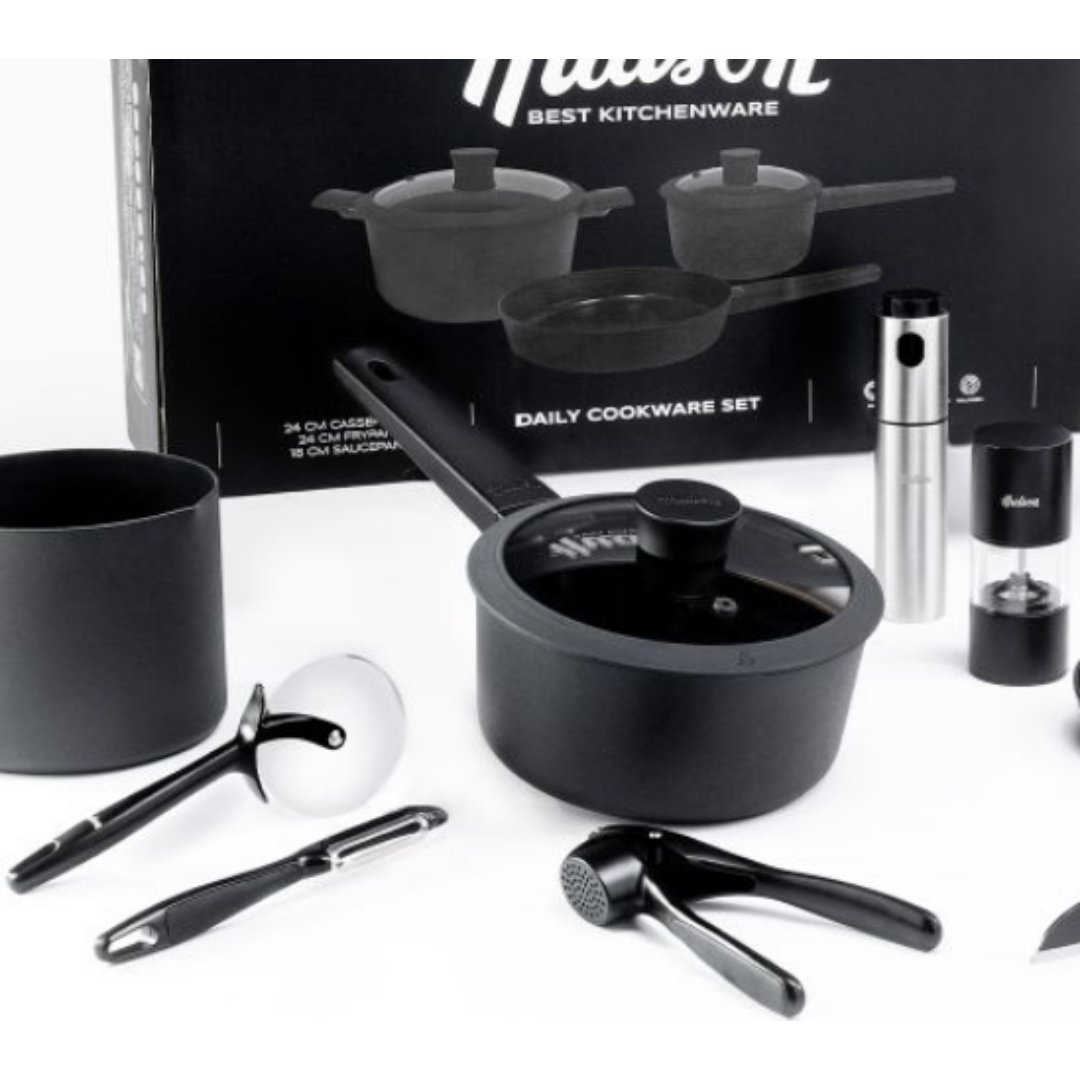 (Promoción 🔥) Batería de Cocina Diaria Hudson 14 Piezas