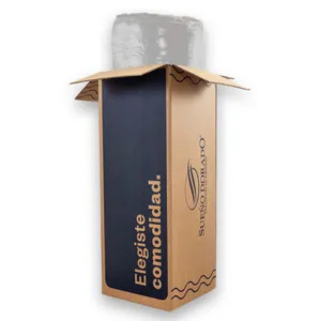 (Promoción 🔥) Colchón en Caja Sueño Dorado Box ROLO 1 Plaza 80x190 Espuma de Alta Densidad