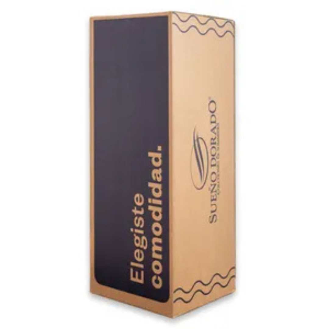 (Promoción 🔥) Colchón en Caja Sueño Dorado Box ROLO 1 Plaza 80x190 Espuma de Alta Densidad
