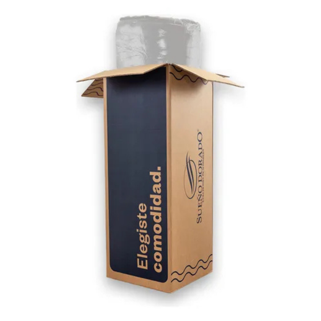 (Promoción 🔥) Colchón en Caja Sueño Dorado Box ROLO 2 Plazas 140x190 Espuma de Alta Densidad