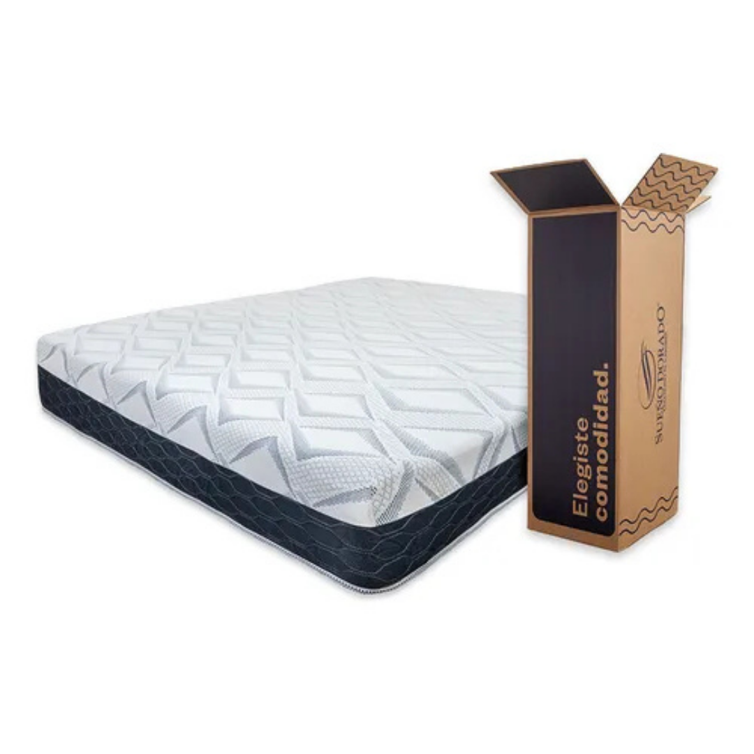 (Promoción 🔥) Colchón en Caja Sueño Dorado Box ROLO 2 Plazas 140x190 Espuma de Alta Densidad