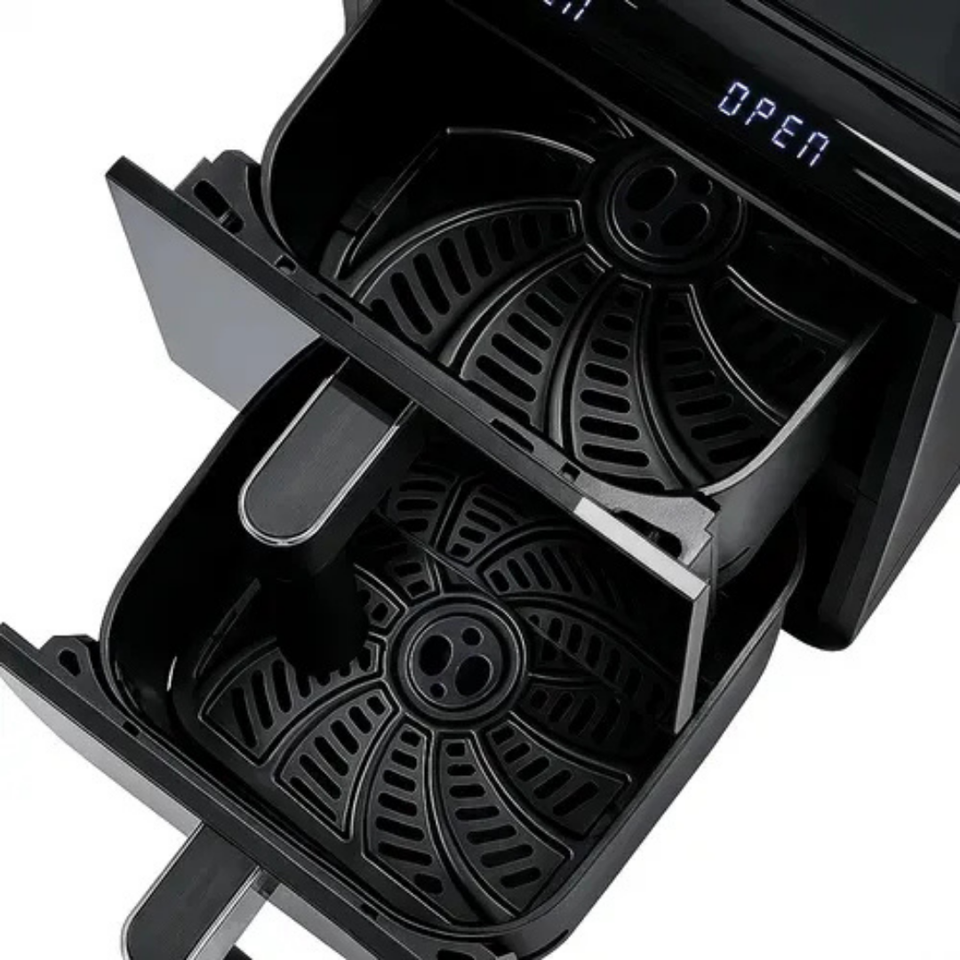(Promoción 🔥) Freidora De Aire Novohome Doble Canasto 12 L Vertical 1700 W
