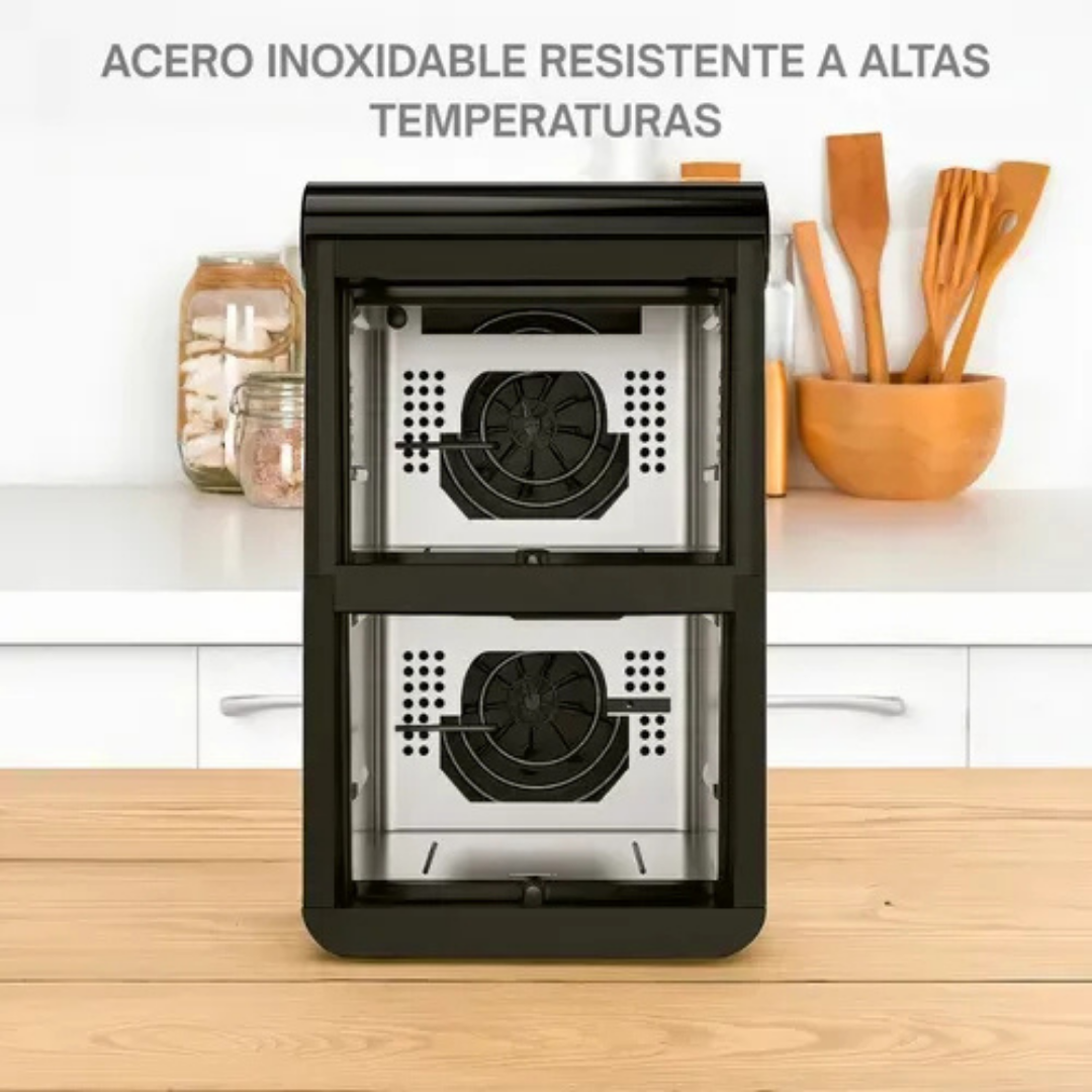 (Promoción 🔥) Freidora De Aire Novohome Doble Canasto 12 L Vertical 1700 W