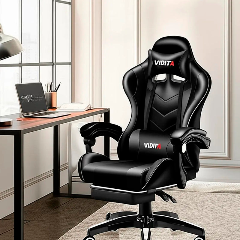 Silla Gamer Vidita Gx2000 Ergonómica Presidencial Reclinable Con Reposapiés Videojuego Pc Professional