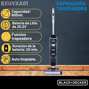 Aspiradora y trampa de polvo inalámbrica Black &amp; Decker Duo Pro Max