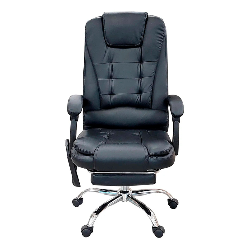 Silla De Oficina Masajeador Presidencial Stephan - Desillas Color Negro -