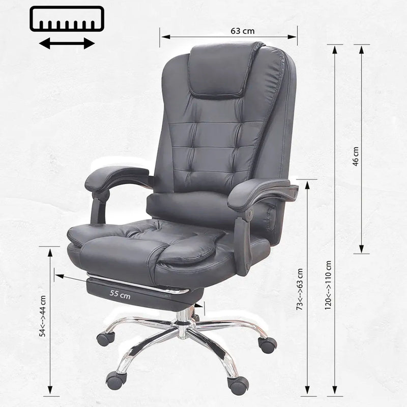 .Stephan Presidential Massager Oficina Silla - Desillas Color Negro