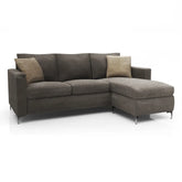 (Promoción 🔥) Sillon de 3 Esquinas Esquinero Convertible Madera Americana Chenilla Gris