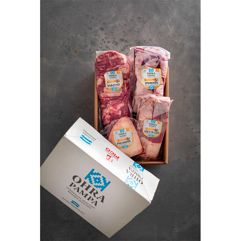 Caja Parrillera Premium 4 Cortes – 4,9 kg: Picaña, Pulpón, Asado y Costillas