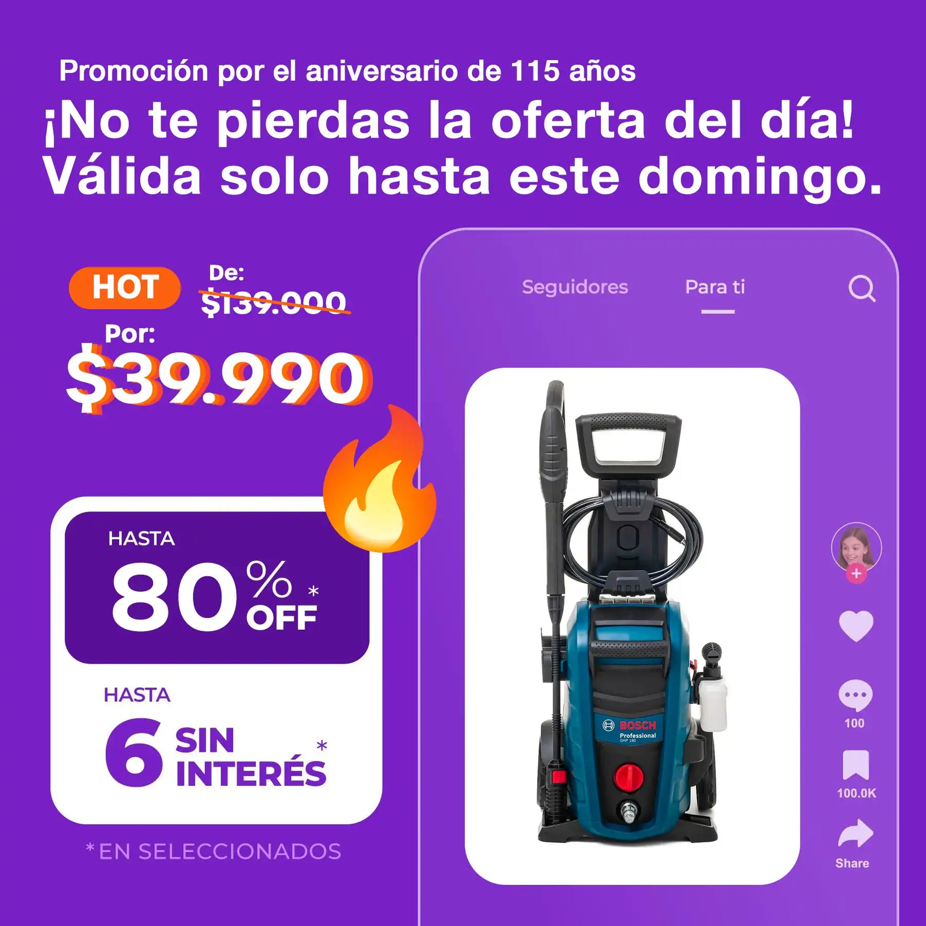 Hidrolavadora Bosch Ghp 180 con manguera de 5 metros, color azul marino, frecuencia 50 Hz.