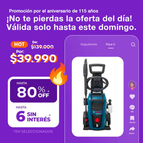 (Promo 🔥) Hidrolavadora Bosch Ghp 180 Con Manguera 5 Metros Color Azul marino Frecuencia 50 Hz