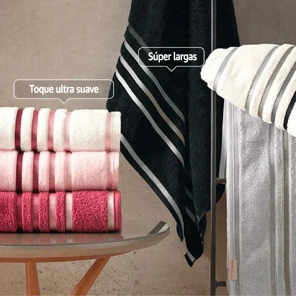 Kit de 10 Toallas Super Bañera Altamente Suaves y Absorbentes + 5 Toallas Faciales