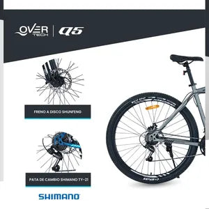 Bicicleta de montaña Overtech Q5 R29 Talle M