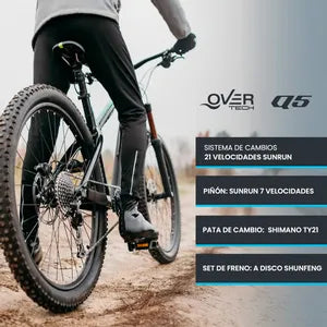 Bicicleta de montaña Overtech Q5 R29 Talle M