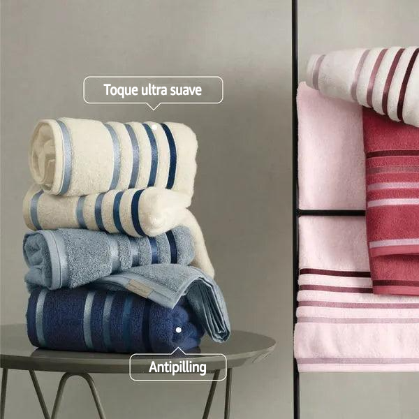 Kit de 10 Toallas Super Bañera Altamente Suaves y Absorbentes + 5 Toallas Faciales