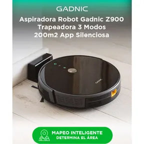 (Promoción de cumpleaños 🔥) Aspirador de pó robô inteligente 115 W com WiFi e 3 modos, base preta 
