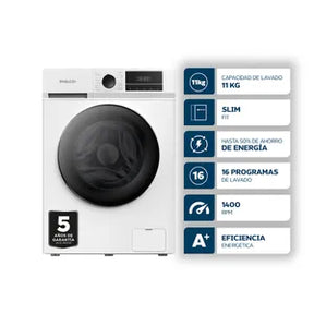 Lavadora frontal Inverter Philco PHLF1114BI de 11 kg y 1400 rpm