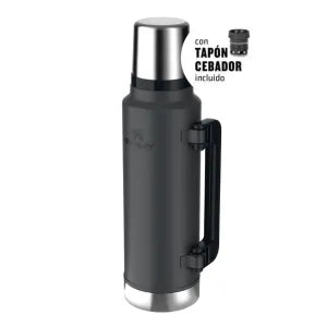 Termo Stanley Classic 1.4 Lts Negro Plegable Wing con Tapón Pico Cebador