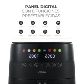Freidora de Aire ATMA con Display FR246ABP 6Lts Negra 