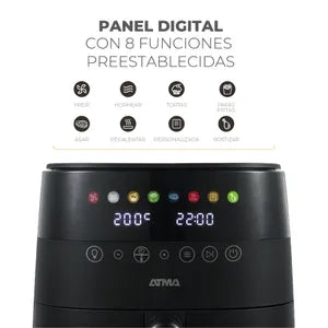 Freidora de Aire ATMA con Display FR246ABP 6Lts Negra 