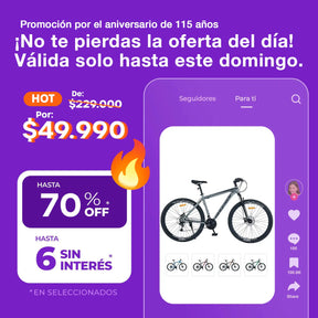 Bicicleta de montaña Overtech R29 Q5 21v Shimano 12x freno de disco