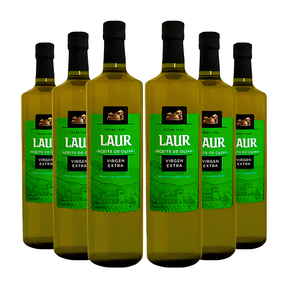 (Promoción de cumpleaños 🔥) Aceite de Oliva Extra Virgen Laur 1L – Caja x6 Unidades