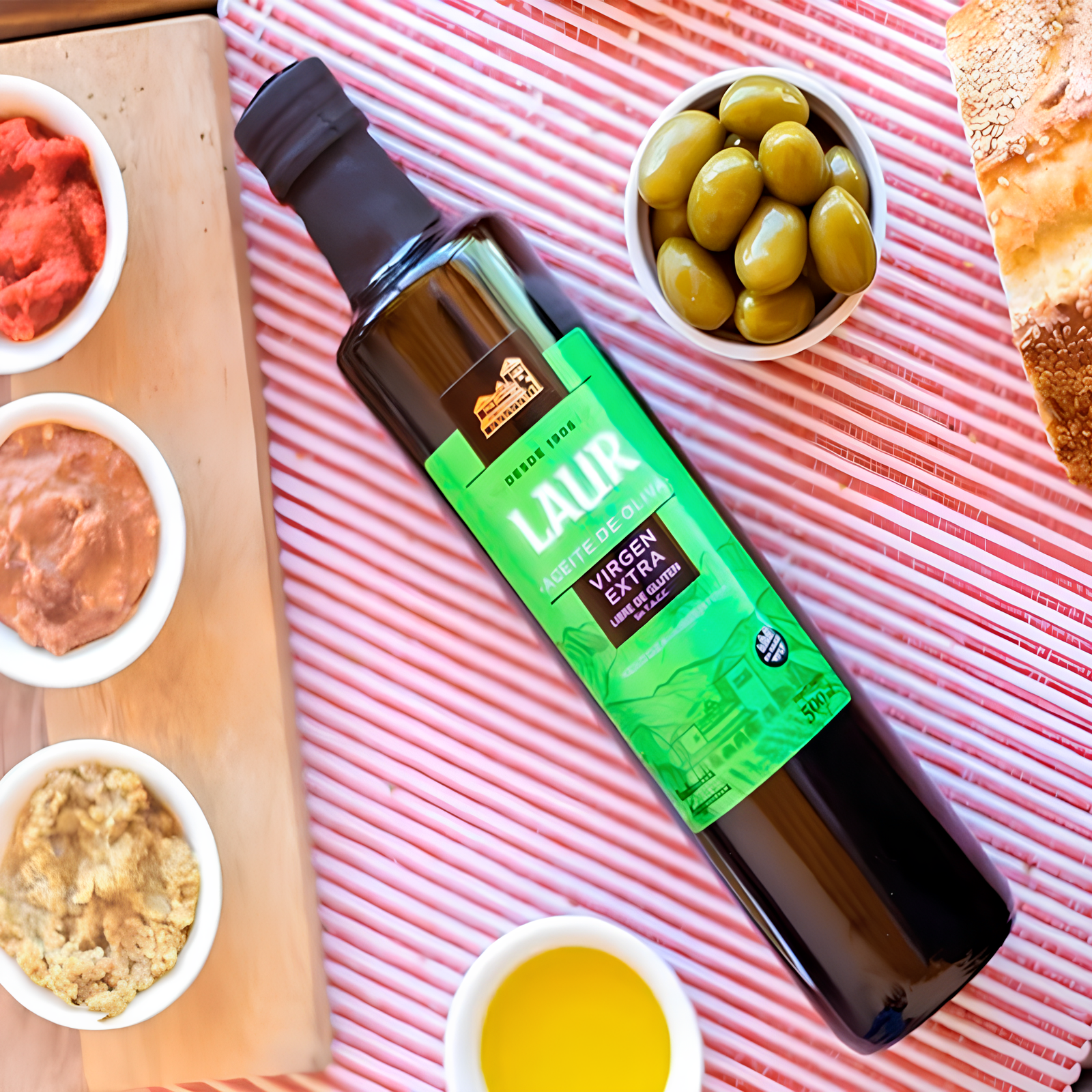 (Promoción de cumpleaños 🔥) Aceite de Oliva Extra Virgen Laur 1L – Caja x6 Unidades