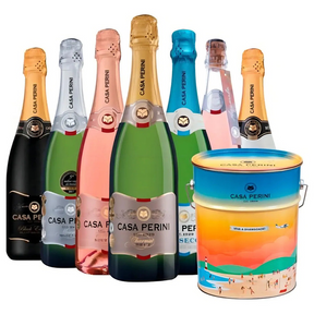 Cubo de vino espumoso Casa Perini Variedades – 7 botellas de 750 ml