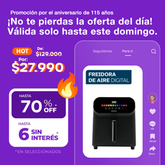 (Promoción de cumplimiento🔥) Freidora de aire digital 6L Philco FR256PHP
