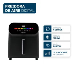 (Promoción de cumpleaños🔥)  Freidora de Aire Digital 6L Philco FR256PHP