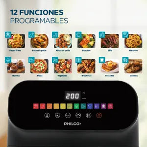 (Promoción de cumplimiento🔥) Freidora de aire digital 6L Philco FR256PHP