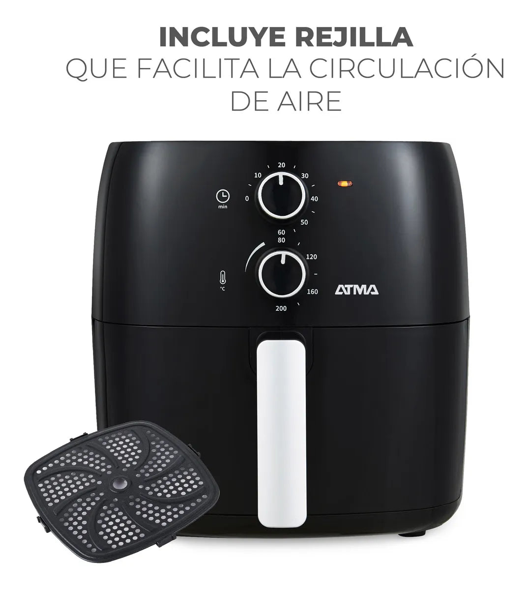 .Freidora De Aire Atma Fr60mabp 1300 W 6.5 L Con Temporizador- 