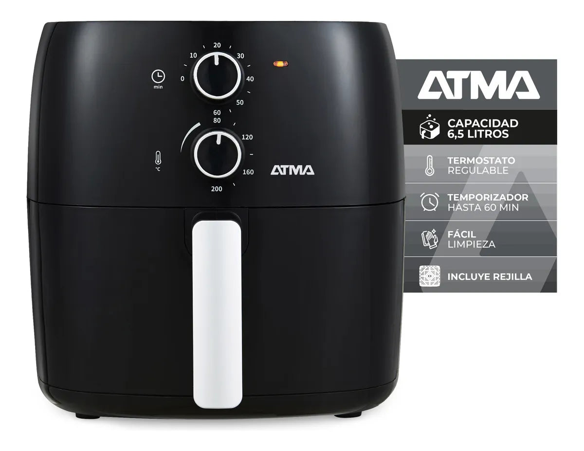 (Promoción de Cumplimiento 🔥) Freidora De Aire Atma Fr60mabp 1300 W 6.5 L Con Temporizador 