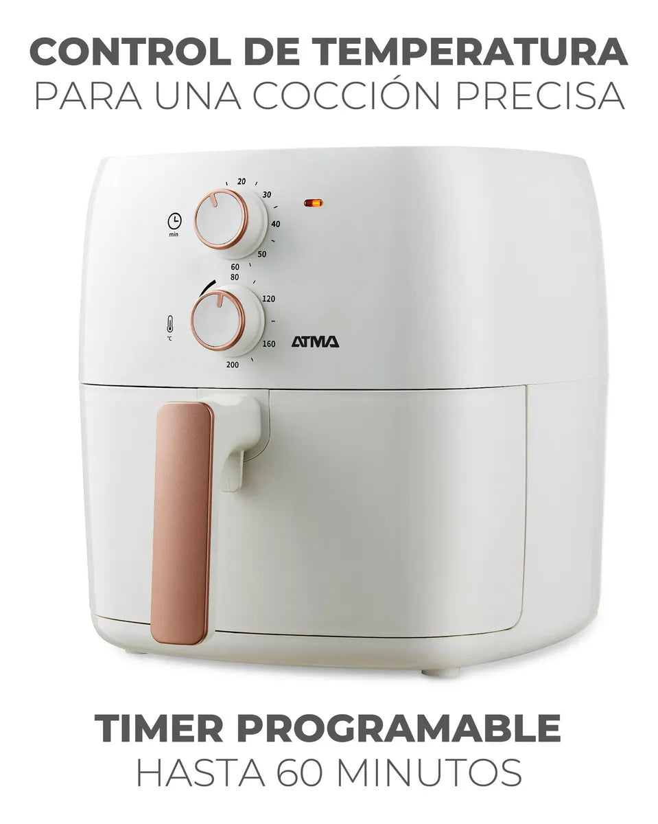 .Freidora De Aire Atma Fr60mabp 1300 W 6.5 L Con Temporizador- 