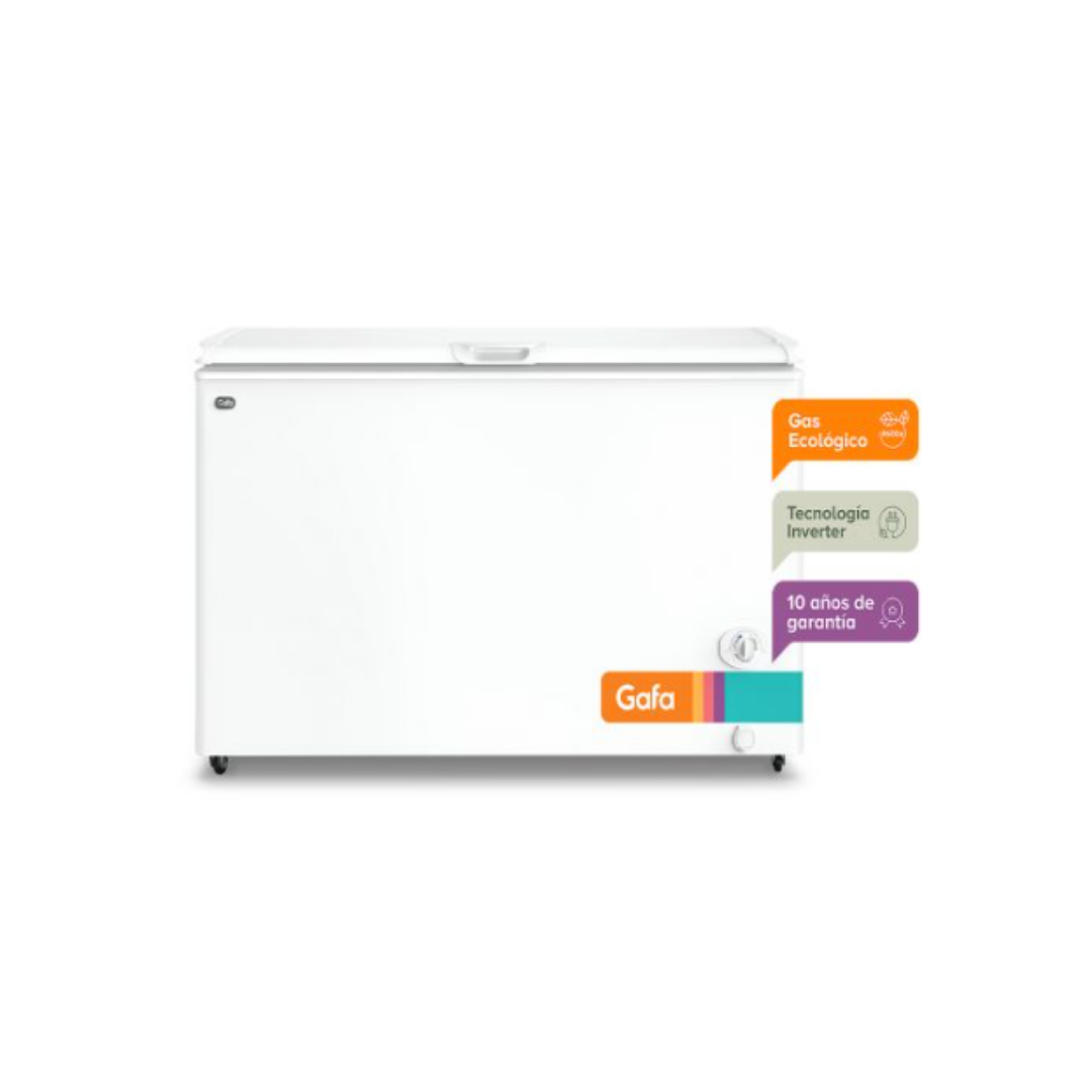 (Promoción 🔥) Congelador Horizontal Gafa Blanco Inverter 402lts FGHI400B-XL 