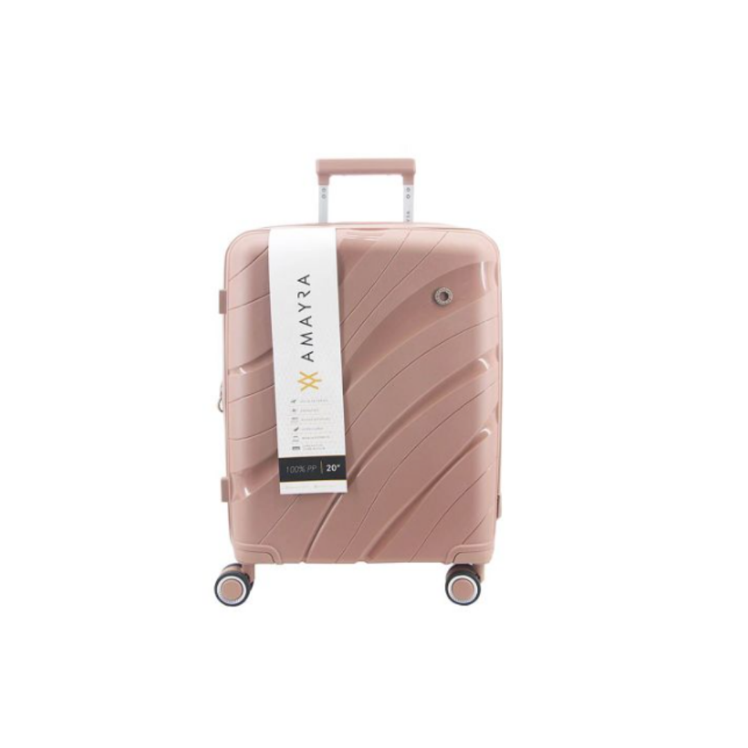(Promoción 🔥) Valija Amayra Carry On Para Cabina Viaje Avión Equipaje Mujer 20 Pulgadas Reforzada 4 Ruedas 360°