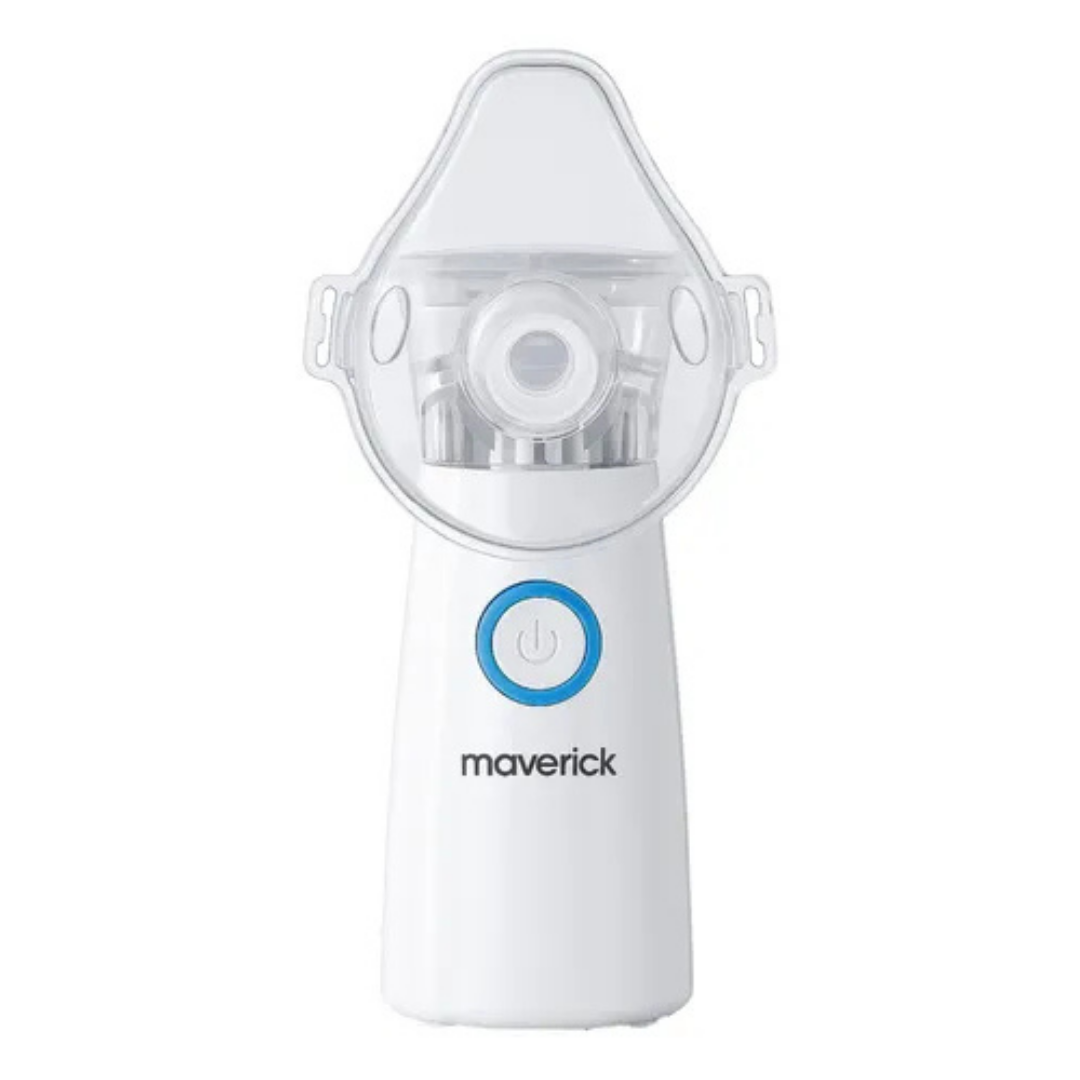 (Promoción 🔥) Maverick Mesh Nebulizador Ultrasónico Inalámbrico Portátil con Pilas y USB Liviano Compacto 2 Mascarillas Adulto/Niño