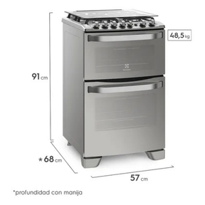 (Promoción 🔥) Cocina Electrolux Doble Horno 56DXQ 57cm