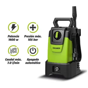 (Promoción Gumpleaños 🔥) Hidrolavadora Kroner 1400w 105 Bar AutoStop + Accesorios de Regalo