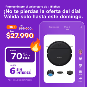 (Promoción de cumpleaños 🔥) Aspiradora Robot Philco RVCF25PI con Trapeadora