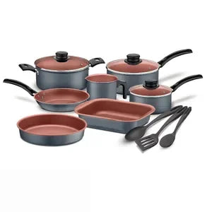 Batería de cocina Tramontina Turim 10 piezas 20298/614 negra