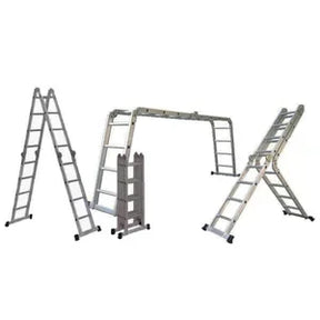 Escalera articulada de aluminio 4x4 de 16 escalones Garden Life TE1700 multiusos
