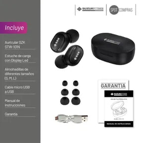 Auriculares Suzuki TWS negros