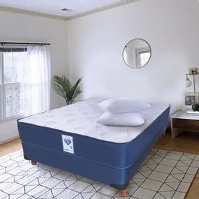 Colchón y Sommier de Espuma Spring Air 2 Plazas 140x190cm + Cojines