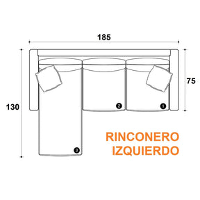 (Promoción 🔥) Sillon de 3 Esquinas Esquinero Convertible Madera Americana Chenilla Gris